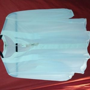 Ya Los Angeles white ivory blouse see through size M new with tags